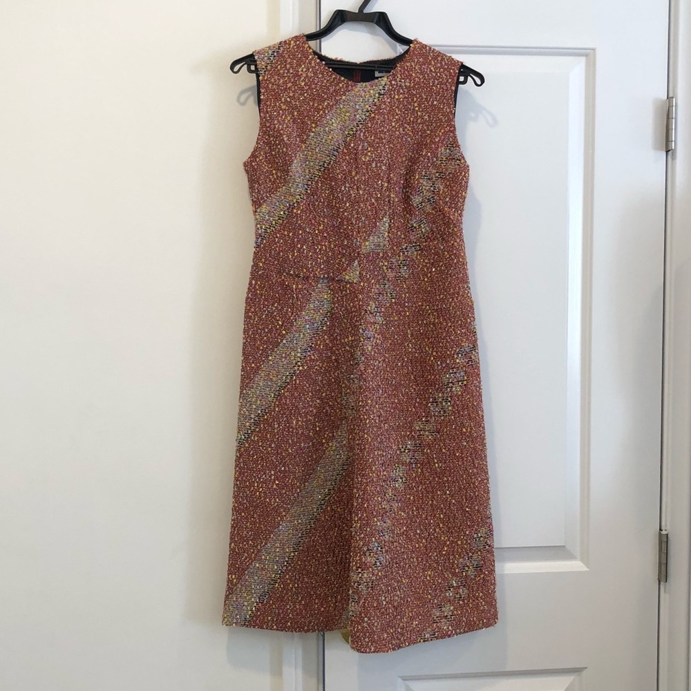 Jil Sander tweed a line dress